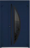 Входные двери Металюкс серии Boston (полуторные) модель AG6030 (black)