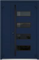 Входные двери Металюкс серии Boston (полуторные) модель AG6036 (black)