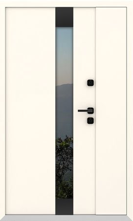 Входные двери Металюкс серии Boston (полуторные) модель AG6010 (black)