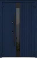 Входные двери Металюкс серии Boston (полуторные) модель AG6123 (black)