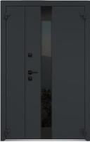 Входные двери Металюкс серии Boston (полуторные) модель AG6010 (black)