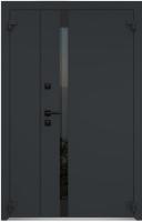 Входные двери Металюкс серии Boston (полуторные) модель AG6052 (black)