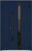 Входные двери Металюкс серии Boston (полуторные) модель AG6107 (black)