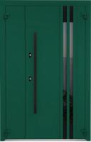 Входные двери Металюкс серии Boston (полуторные) модель AG6120 (black)