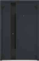 Входные двери Металюкс серии Boston (полуторные) модель AG6066 (black)