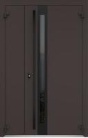 Входные двери Металюкс серии Boston (полуторные) модель AG6039 (black)