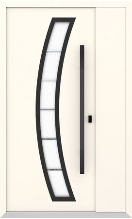 Входные двери Металюкс серии Boston (полуторные) модель AG6033 (black)