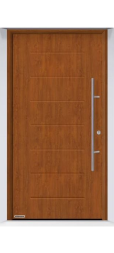 Входные двери Hormann  серии: THP 65 модель: Входная дверь THP 65 мотив 015 , защита от взлома RC2, цвет Golden oak