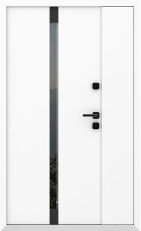 Входные двери Металюкс серии Boston (полуторные) модель AG6050 (black)