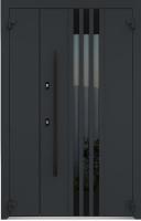 Входные двери Металюкс серии Boston (полуторные) модель AG6119 (black)