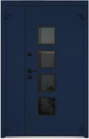 Входные двери Металюкс серии Boston (полуторные) модель AG6048 (black)