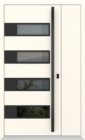 Входные двери Металюкс серии Boston (полуторные) модель AG6034 (black)