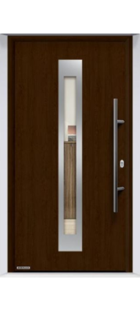 Входные двери Hormann  серии: THERMO 65 модель: Входная дверь Thermo 65 мотив 750F, цвет Night oak