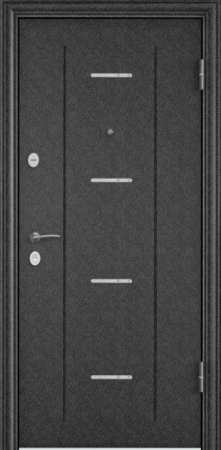 Входные двери DELTA PRO MP Черный шелк / ПВХ Дуб Янтарь Горизонт