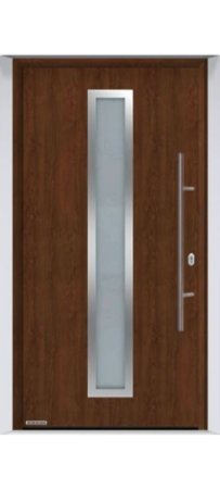 Входные двери Hormann  серии: THERMO 65 модель: Входная дверь Thermo 65 мотив 700А, цвет Dark oak