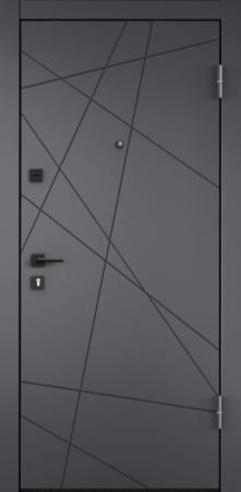 Входные двери DELTA PRO PP ПВХ Оскуро / ПВХ Бьянко