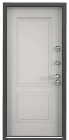 Входные двери SNEGIR PRO MP Темно-серый букле графит / ПВХ Бьянко