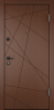 Входные двери DELTA PRO PP ПВХ Орех Коньяк / ПВХ Бетон известковый