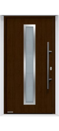 Входные двери Hormann  серии: THERMO 65 модель: Входная дверь Thermo 65 мотив 700А, цвет Night oak