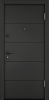 Входные двери DELTA PRO PP ПВХ Черная шагрень / ПВХ Бьянко