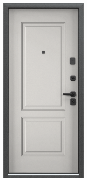 Входные двери SUPER OMEGA PRO PP ПВХ Гриджио / ПВХ Бьянко