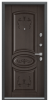 Входные двери PROFESSOR 4+ 02 PP ПВХ Дуб угольный / ПВХ Дуб угольный