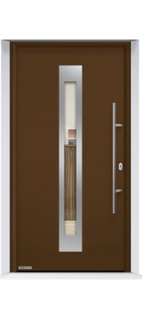 Входные двери Hormann  серии: THERMO 65 модель: Входная дверь Thermo65 мотив 750F, цвет RAL 8028