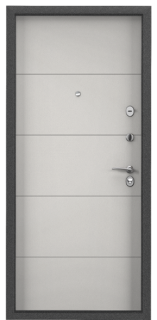 Входные двери Х3F MP Темно-серый букле графит / ПВХ Бьянко