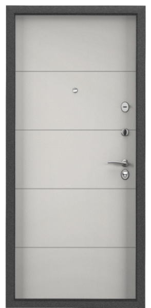 Входные двери Х3F MP Темно-серый букле графит / ПВХ Бьянко