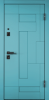 Входная дверь ULTIMATUM-M PP ЛКП Синий сапфир / ПВХ Бьянко