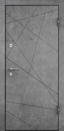 Входные двери Х5 NEW PP ПВХ Бетон темно серый / ПВХ Бьянко