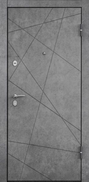 Входные двери Х5 NEW PP ПВХ Бетон темно серый / ПВХ Бьянко