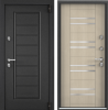 Входные двери SNEGIR PRO MP Темно-серый букле графит / ПВХ Лиственница крем