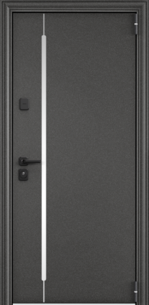 Входные двери SUPER OMEGA PRO MP Колоре гриджио / ПВХ Оскуро