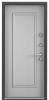 Входные двери SNEGIR PRO MP Темно-серый букле графит / ПВХ Дуб белый матовый