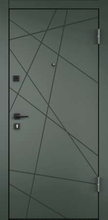 Входные двери DELTA PRO PP ПВХ Авокадо / ПВХ Холст латте