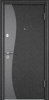 Входные двери DELTA-100 Черный шелк / Бетон темно-серый