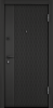 Входные двери DELTA PRO PP ПВХ Черная шагрень / ПВХ Бьянко