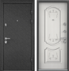 Входные двери PROFESSOR 4+ 02 MP Черный шелк / Шамбори светлый (арт. ПВХ Бел шамбори)