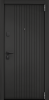 Входные двери SUPER OMEGA PRO PP ПВХ Черная шагрень / ПВХ Бьянко