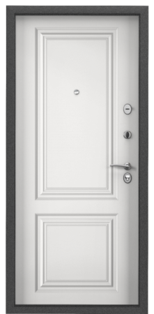 Входные двери Х7 PRO MP Темно-серый букле графит / Белый (арт. КТ Белый)