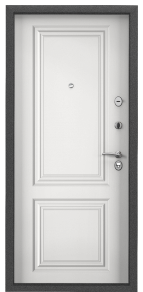 Входные двери Х7 PRO MP Темно-серый букле графит / Белый (арт. КТ Белый)