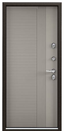 Входные двери SNEGIR PRO MP Букле коричневый / ПВХ Крема