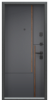Входные двери SUPER OMEGA PRO PP ПВХ Черная шагрень / ПВХ Оскуро