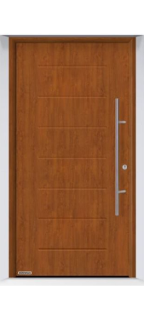 Входные двери Hormann  серии: THP 65 модель: Входная дверь THP 65 мотив 015 , защита от взлома RC2, цвет Golden oak