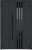 Входные двери Металюкс серии Boston (полуторные) модель AG6119 (black)