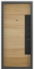 Входные двери DELTA PRO MP Черный шелк / ПВХ Дуб Янтарь Горизонт