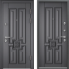 Входные двери PROFESSOR 4+ 02 PP ПВХ Холст вулканический / ПВХ Холст вулканический