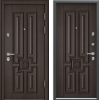 Входные двери PROFESSOR 4+ 02 PP ПВХ Дуб угольный / ПВХ Дуб угольный