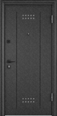 Входные двери DELTA PRO MP Черный шелк / ПВХ Бьянко